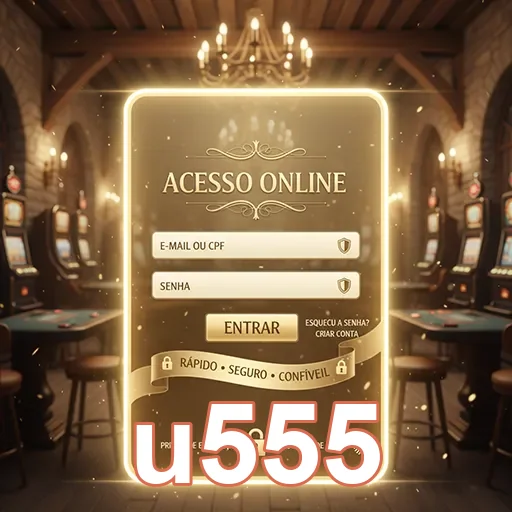 Tela de login no site u555 para apostas rápidas.