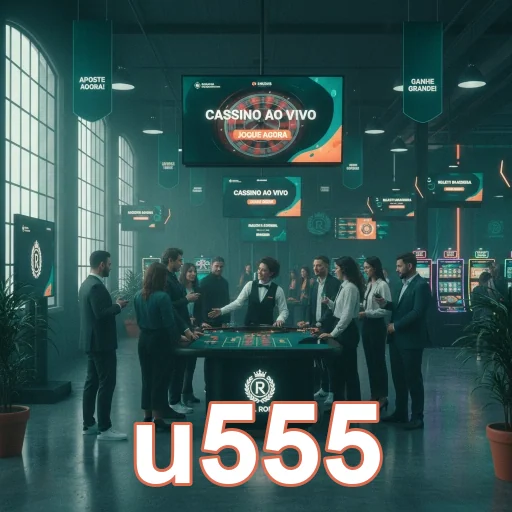 Imagem do u555 mostrando usuários jogando em cassino ao vivo.