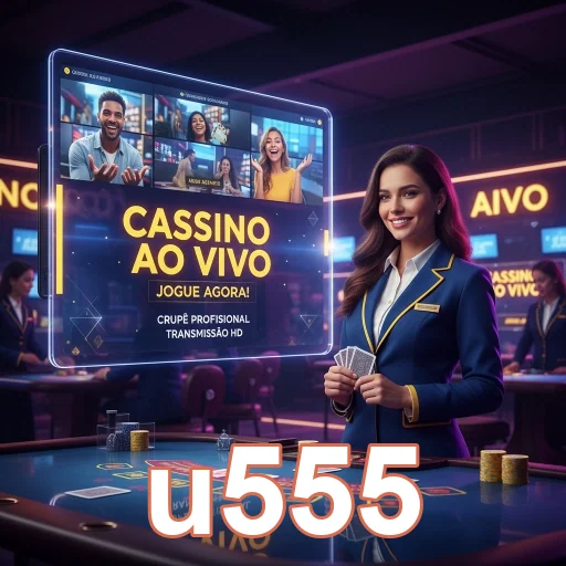 Atendimento VIP no cassino ao vivo u555 com crupiê profissional.