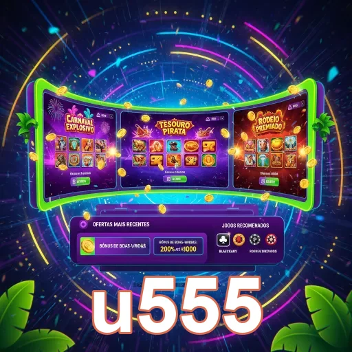 Interface do u555 com jogos mobile e acesso fácil.