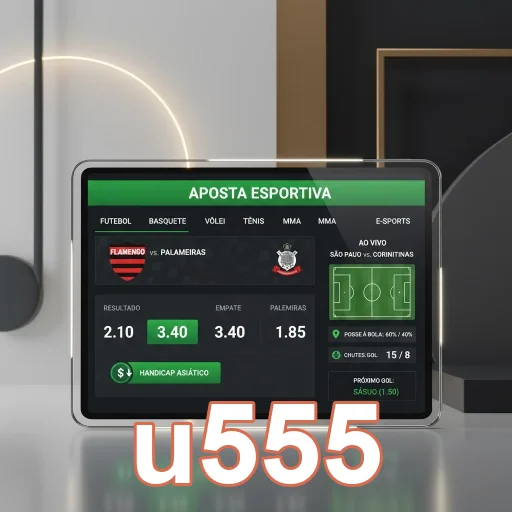 Apostando no u555 em jogos de futebol e E-sports.