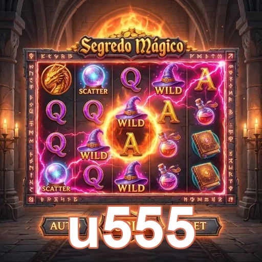 Tela do jogo 'Segredo Mágico' no u555, destacando slots.