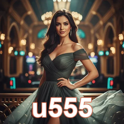 Mulher elegantemente vestida em ambiente de cassino u555.