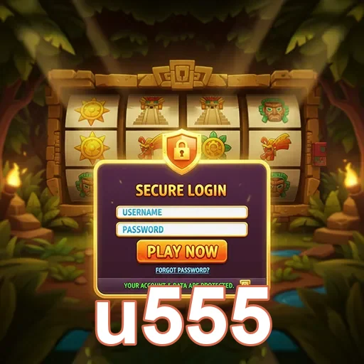 Tela de login segura na plataforma mobile u555.
